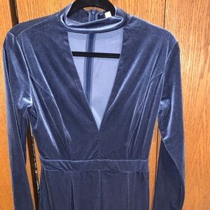 Blue Velvet Romper